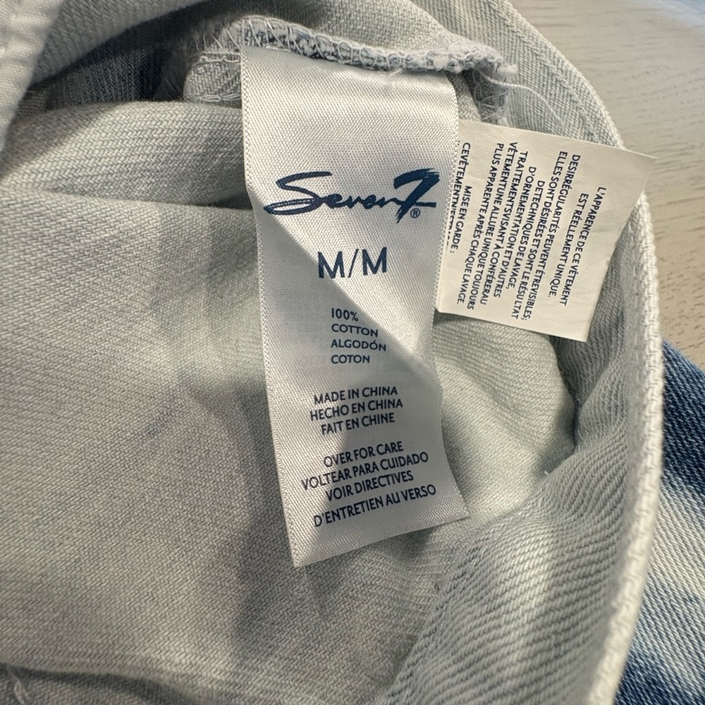 Seven7 Blue Tie-Dye Acid Wash Jean Jacket - Picture 3 of 12